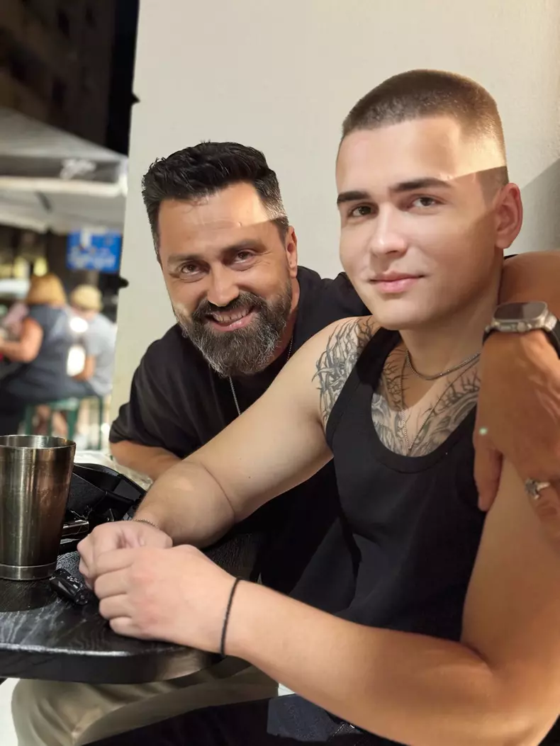 Chef Orlando Zaharia și fiul lui Andreas