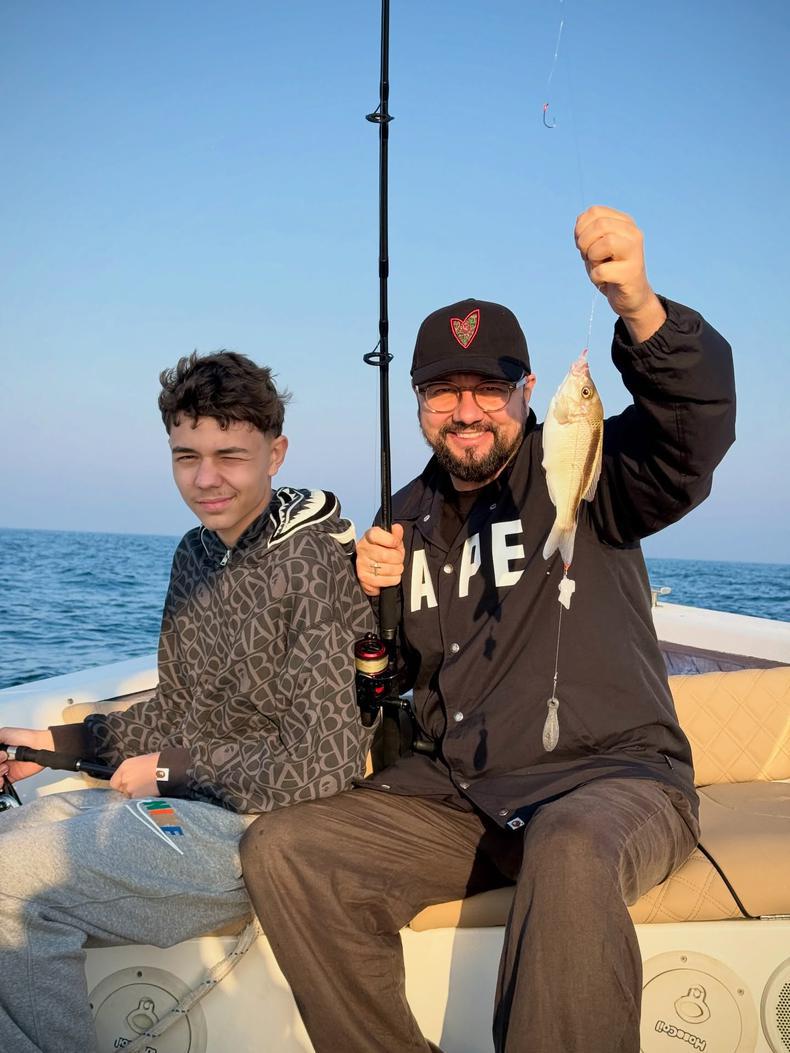 Catalin maruta cu David la pescuit