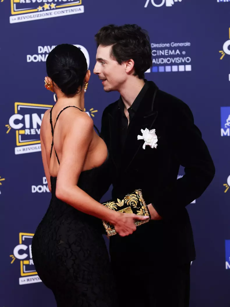 Rome, 70th Edition Of The David Di Donatello, First Red Carpet As A Couple For Kylie Jemmer And Timothee Chalamet