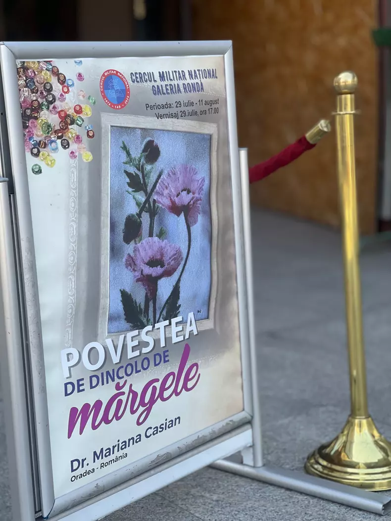 afiș-expoziție-povestea-de-dincolo de mărgele- Dr Mariana Casian