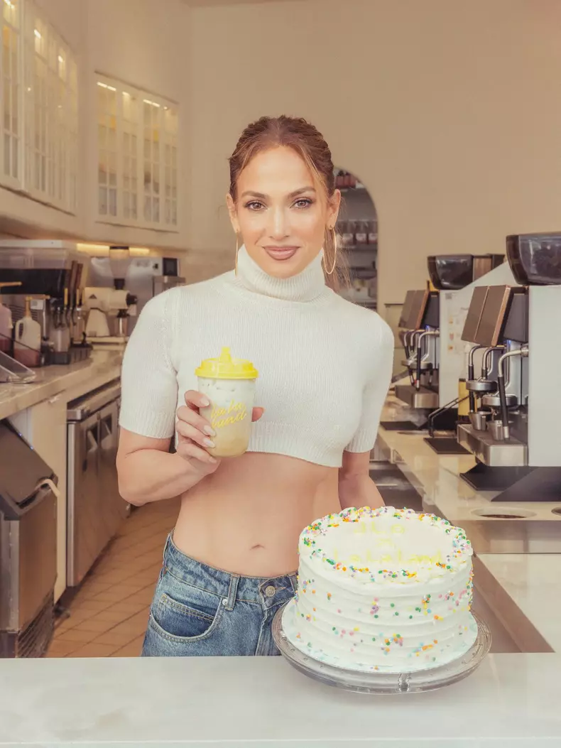Jennifer Lopez celebrates her 56th birthday with a special JLo Birthday Cake Latte at La La Land Kind Café