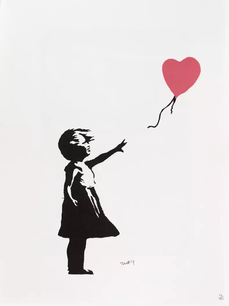 Fetița cu balonul roșu - Banksy