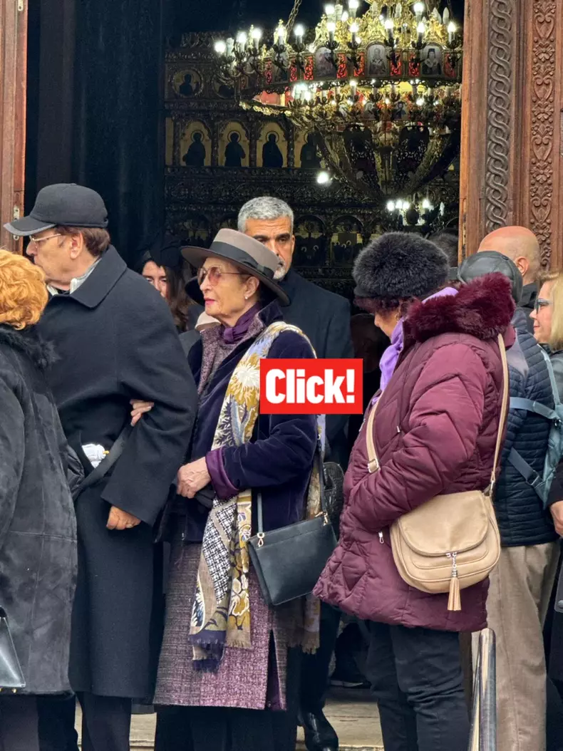 Angela Similea la înmormântarea lui Horia Moculescu