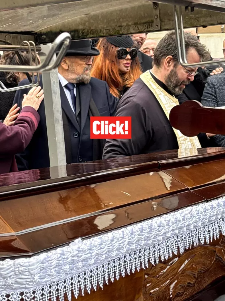 Nidia și Adrian Daminescu la înmormântarea lui Horia Moculescu