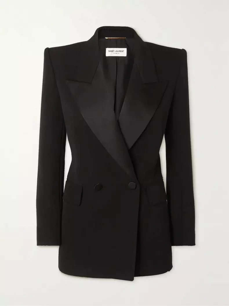 Sacou din lână, Saint Laurent, 12.893 lei, www.net-a-porter.com