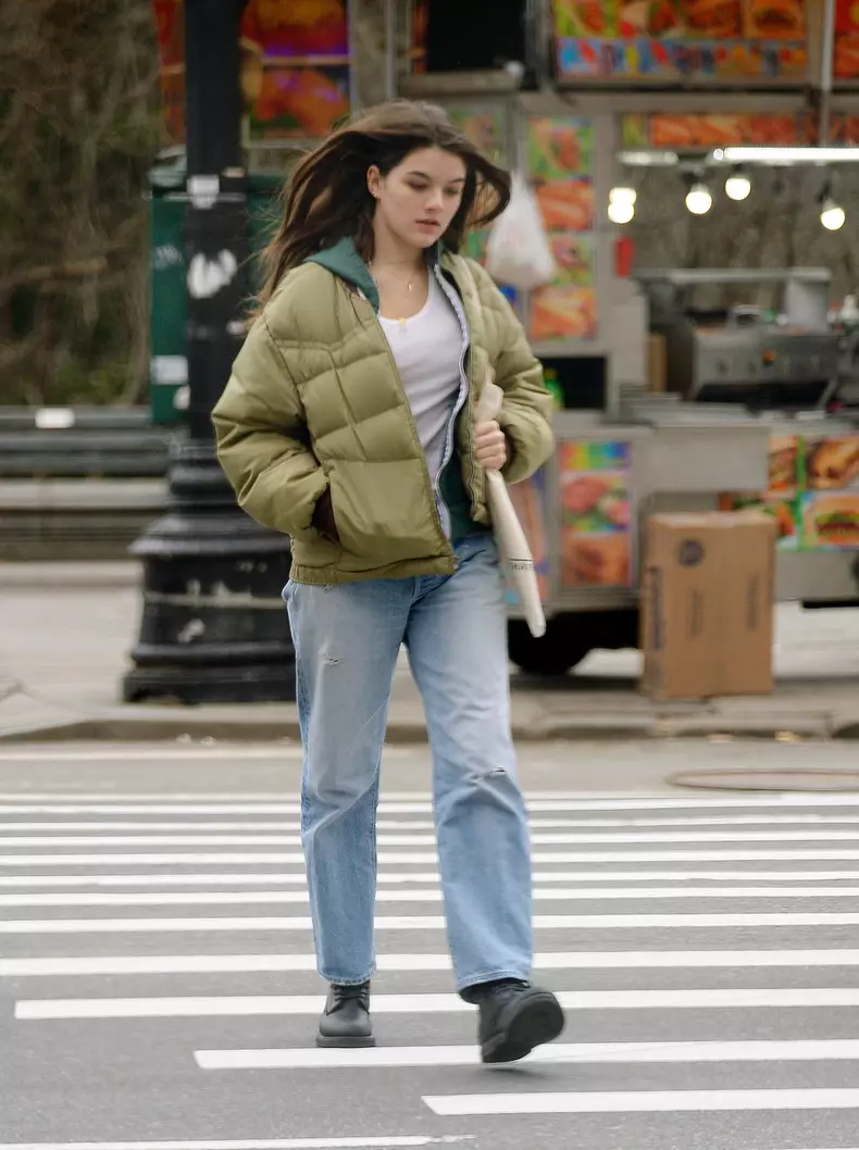 EXCLUSIVE: Suri Cruise Looks Strikingly Like Her Mother Katie Holmes in a Stroll New York City