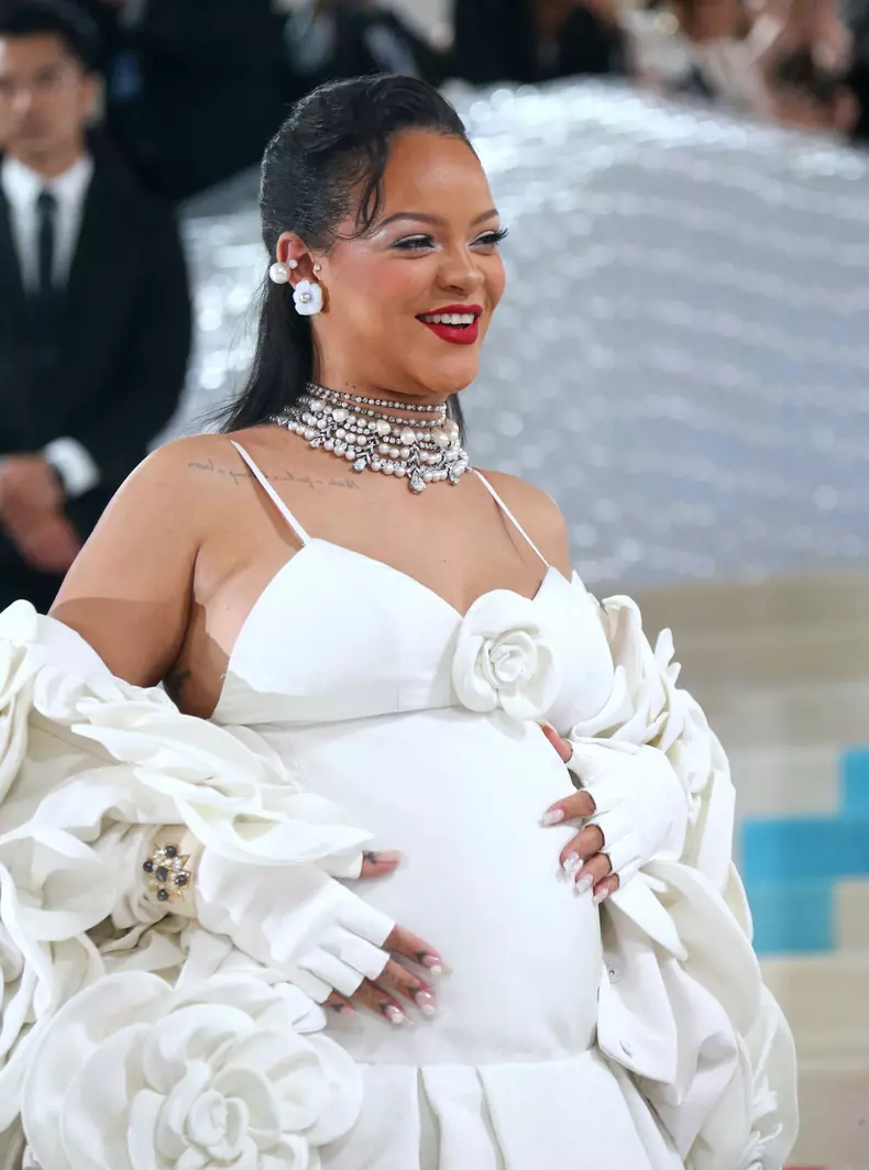 Pregnant Rihanna Attends The Met Gala - NYC