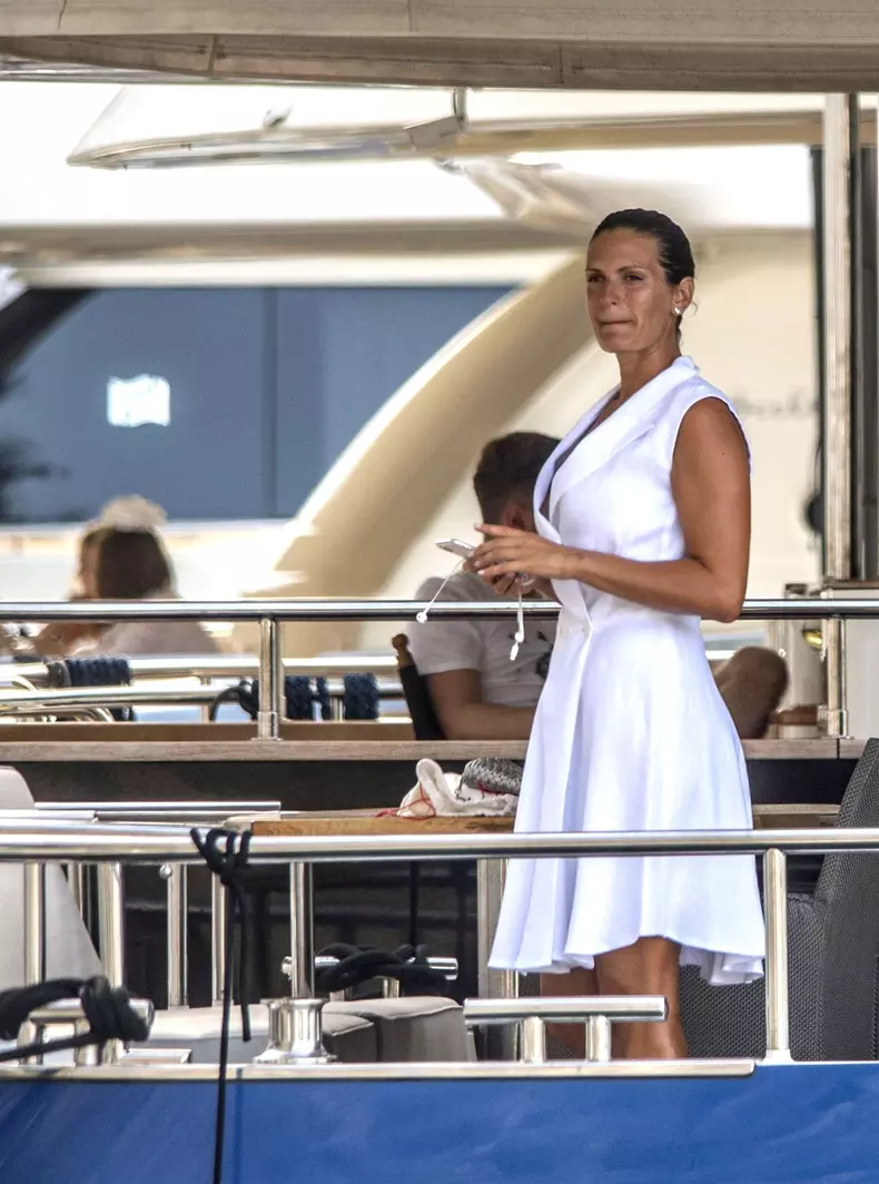 *EXCLUSIVE* *WEB MUST CALL FOR PRICING* Andrea Bocelli relaxes on his yacht in Capri