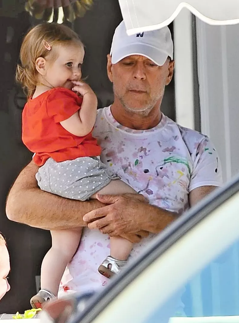 Exclusive... Bruce Willis Takes His Family Out For Ice Cream