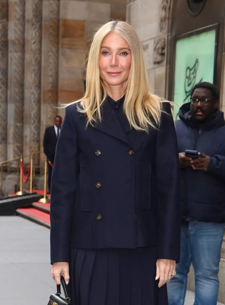 Gwyneth Paltrow is all smiles while arriving to the Muse Awards this morning in New York City