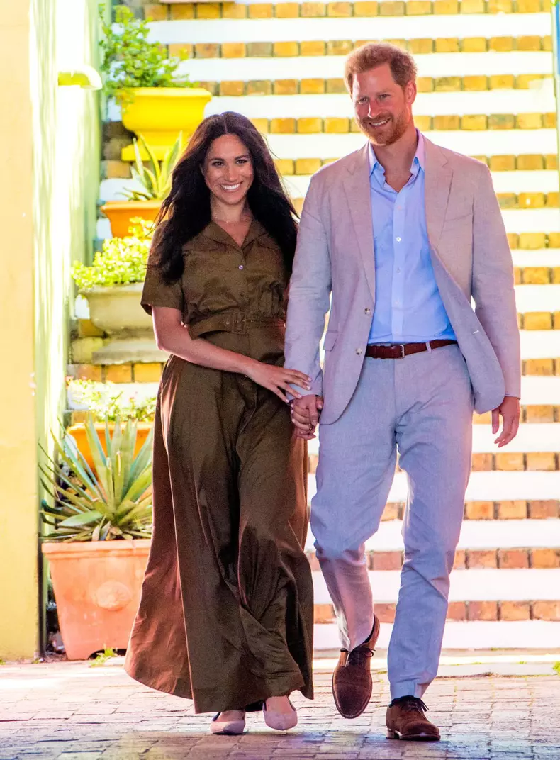 Meghan Markle, Duchess of Sussex, and Prince Harry during the public holiday, Heritage day, in the Bo Kaap district of Cape Town on the 2nd day of the visit to South Africa.