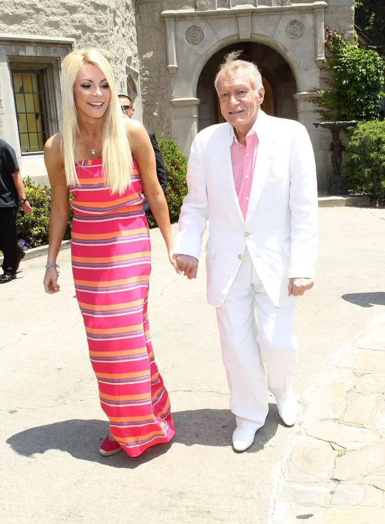Playboy Magazine's 2013 Playmate of the Year ceremony held at the Playboy Mansion.  Featuring: Crystal Hefner,Hugh Hefner Where: Holmy Hills, California, United States When: 09 May 2013