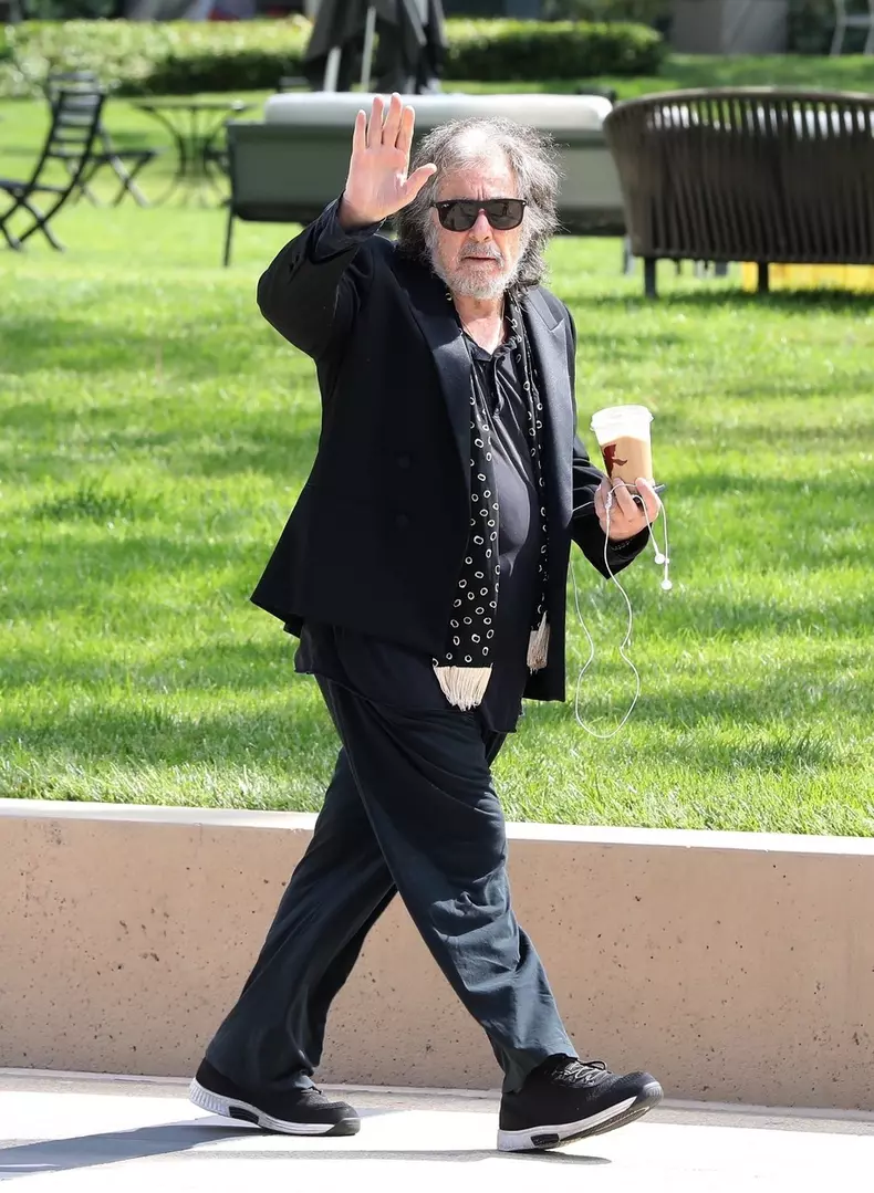 *EXCLUSIVE* Al Pacino glows with happiness and good spirits following his recent fatherhood journey