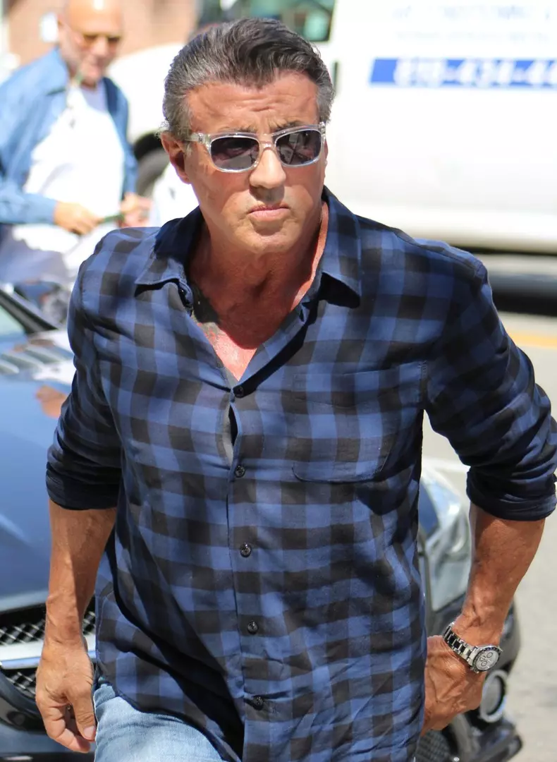 EXCLUSIVE: Sylvester Stallone Seen Arriving To Business Lunch in LA