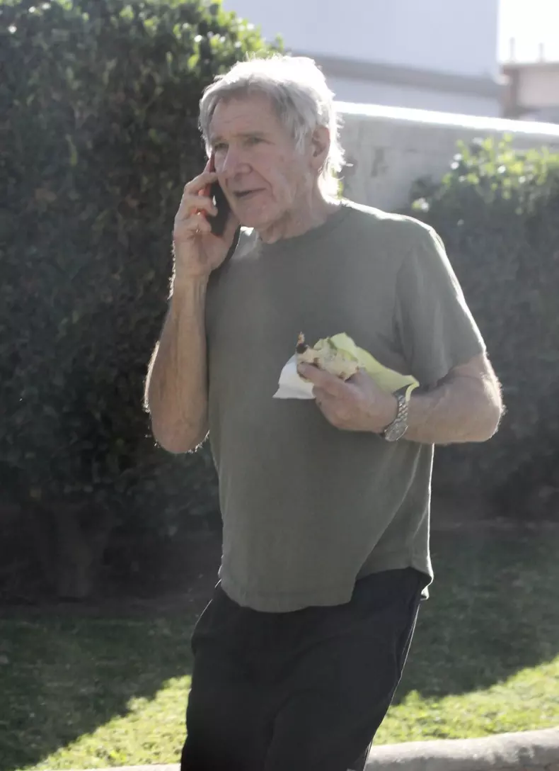 *EXCLUSIVE* Harrison Ford Keeps It Real And Eats Off Taco Truck