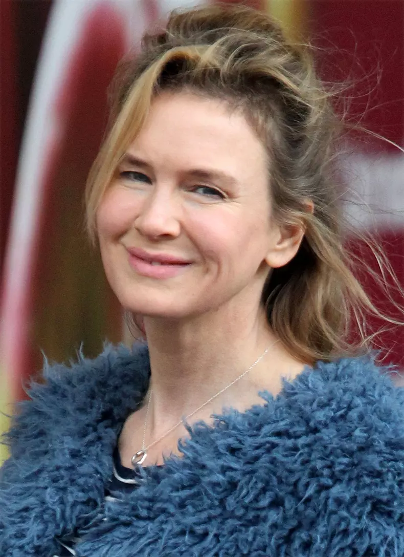 "Pregnant" Renee Zellweger Films "Bridget Jones's Baby"