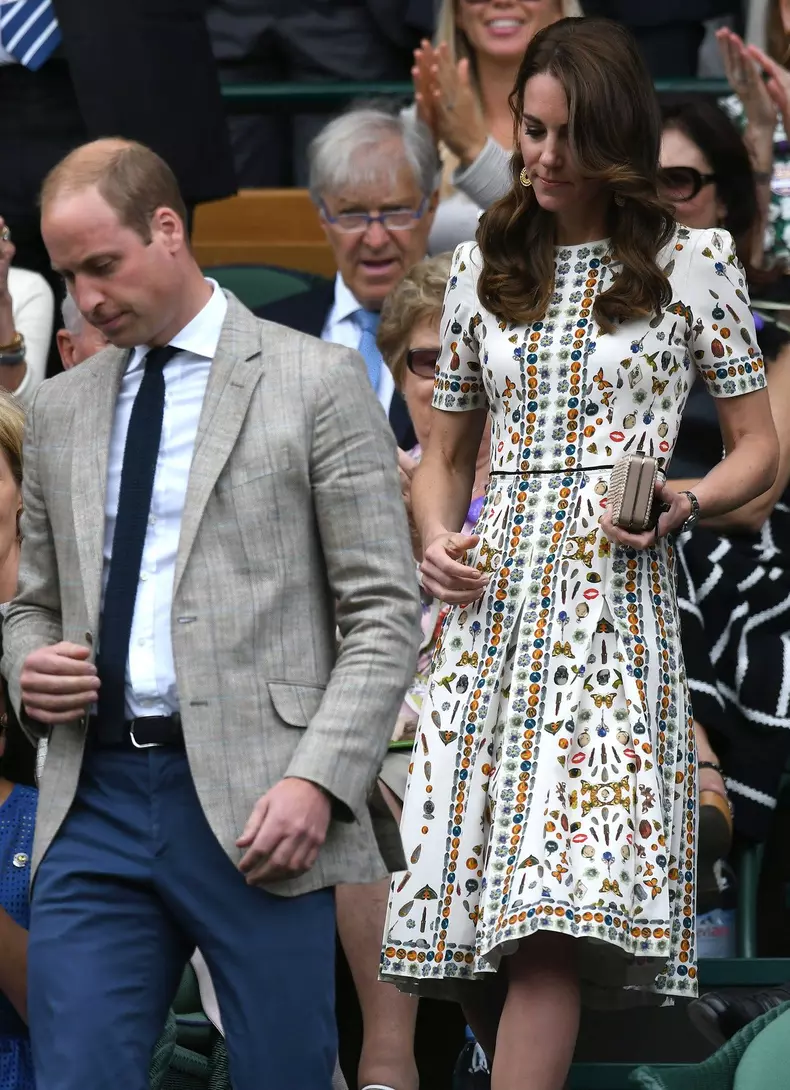 The Duke and Duchess of Cambridge watch the Wimbledon Men's Final