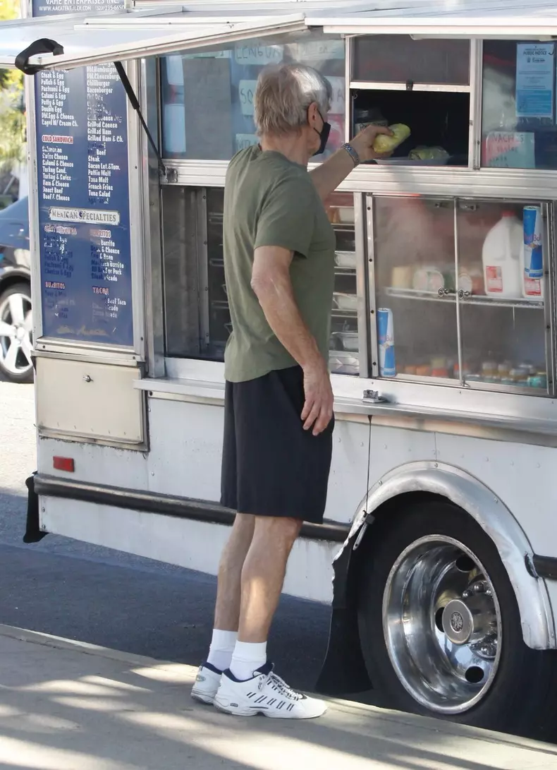 *EXCLUSIVE* Harrison Ford Keeps It Real And Eats Off Taco Truck