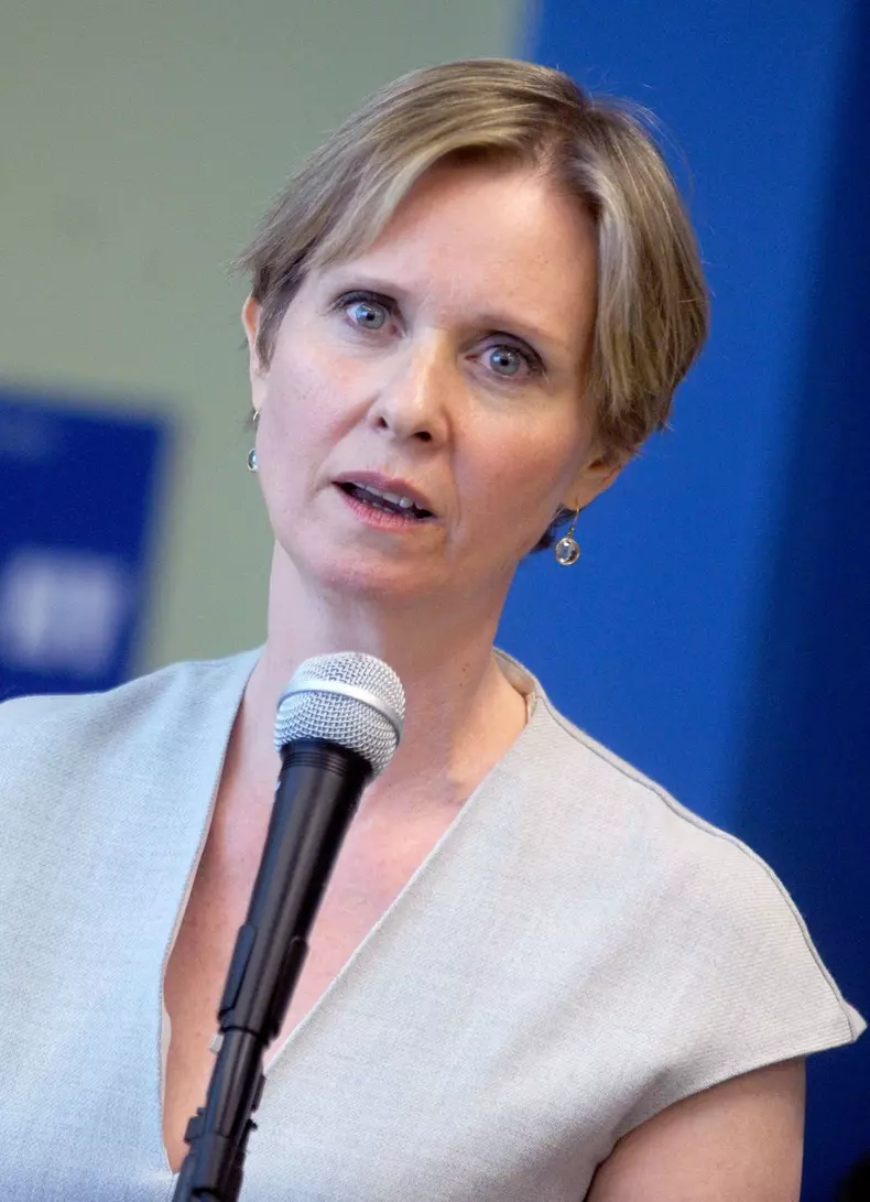 Democratic Candidate For Governor Cynthia Nixon Speaks - NYC