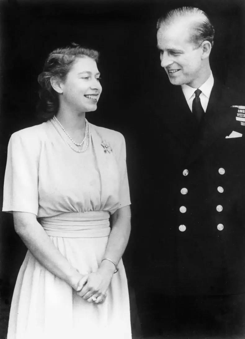 Princess Elizabeth and Prince Philip announce their engagement, 1947.