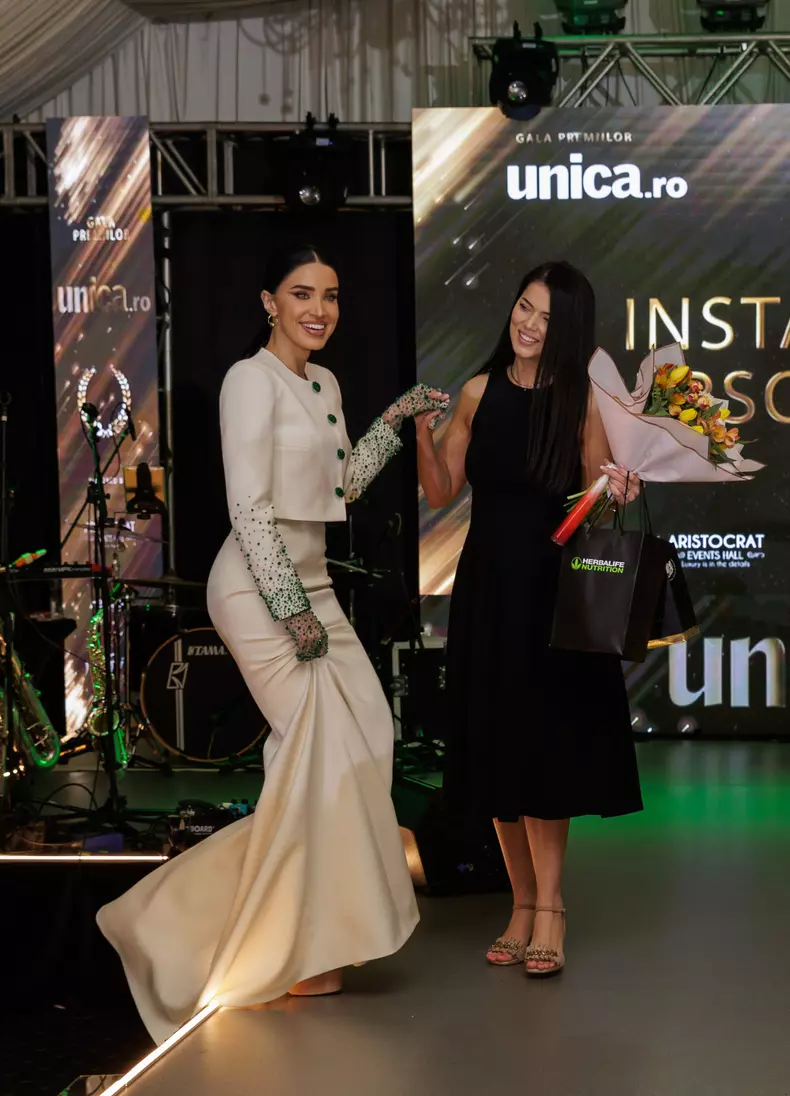 Adelina Pestrițu, desemnată Instagram Personality la Premiile Unica.ro 2024