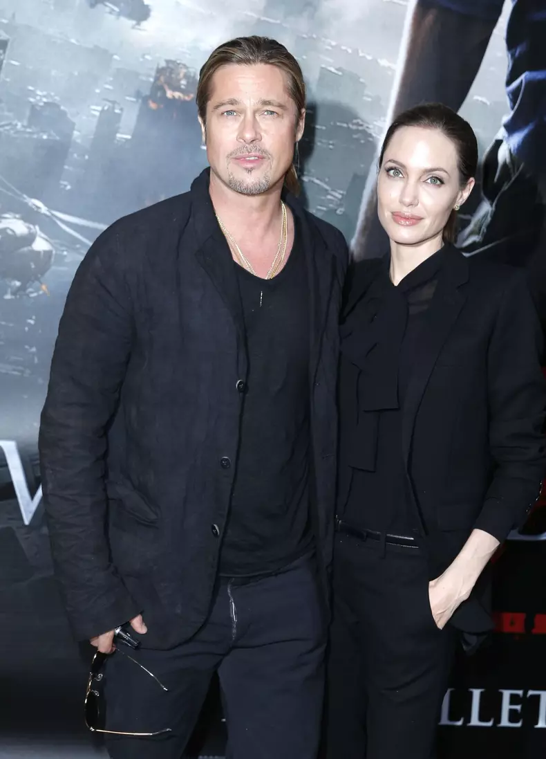 Brad Pitt et Angelina Jolie a l'avant-premiere de "World War Z" a Paris
