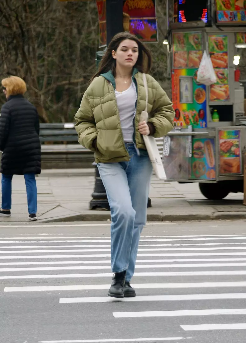 EXCLUSIVE: Suri Cruise Looks Strikingly Like Her Mother Katie Holmes in a Stroll New York City