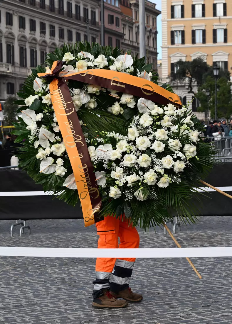 Rome, Italy. 23rd Jan, 2026. Funeral of italian fashion designer Valentino at the Basilica of Santa Maria degli Angeli in Rome, Italy on January 23, 2026. Valentino Garavani died at 93 years old in Rome on January 19. Photo by Eric Vandeville/ABACAPRESS.C