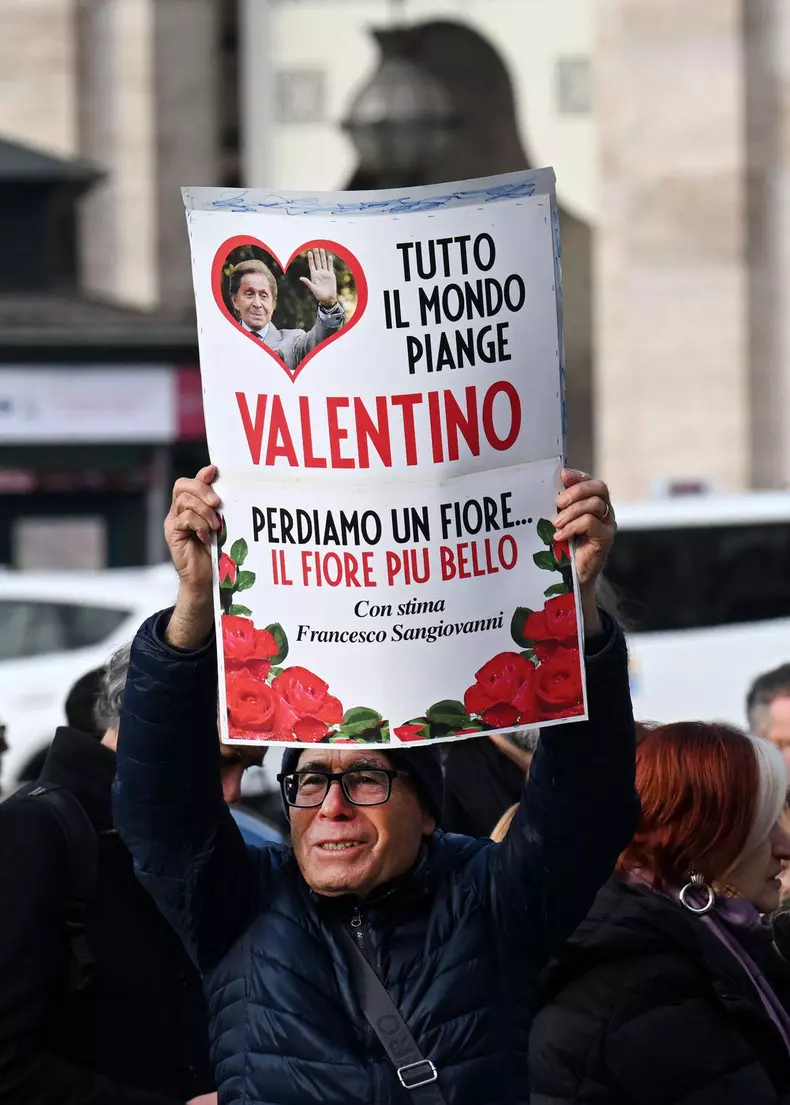 Rome, Italy. 23rd Jan, 2026. Funeral of italian fashion designer Valentino at the Basilica of Santa Maria degli Angeli in Rome, Italy on January 23, 2026. Valentino Garavani died at 93 years old in Rome on January 19. Photo by Eric Vandeville/ABACAPRESS.C