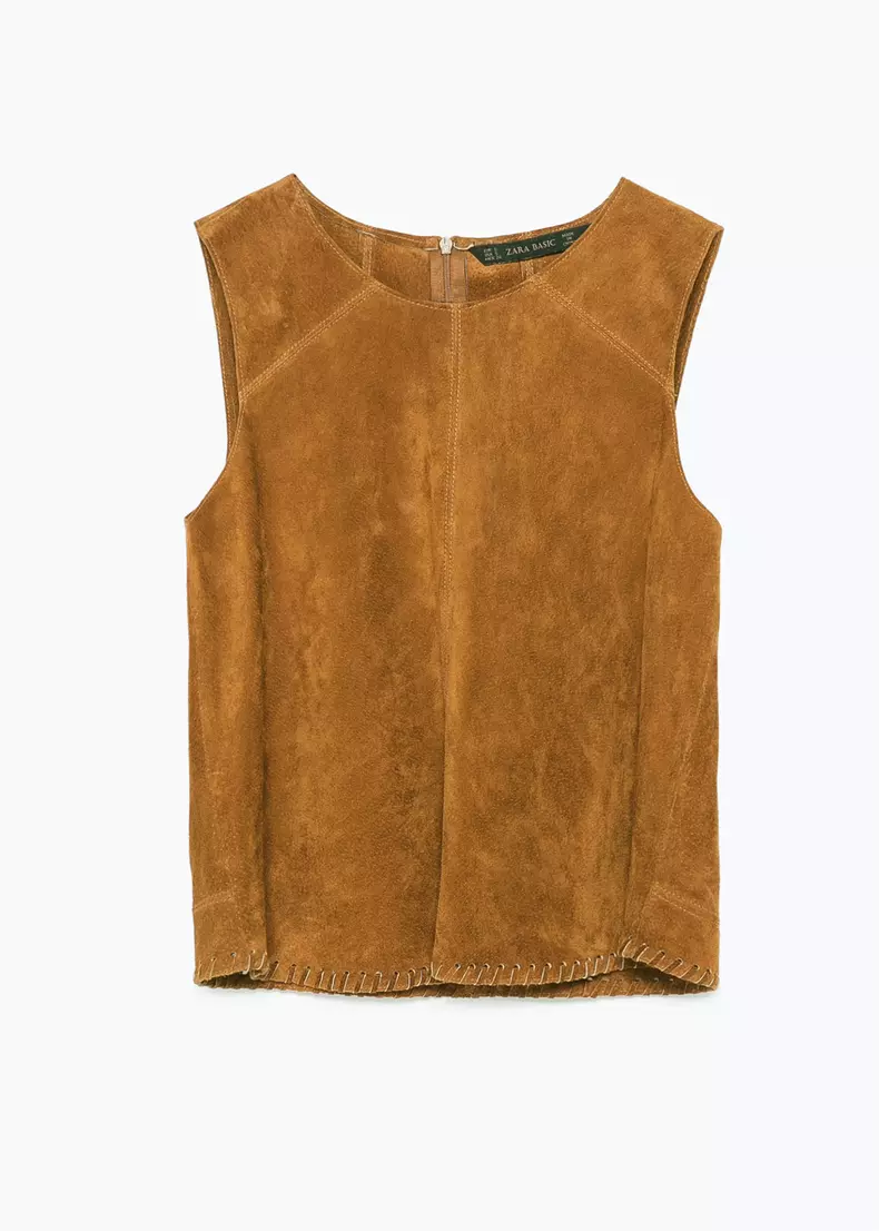 Top din piele ecologica, Zara, 199,90 lei
