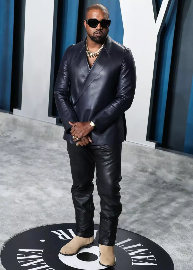 Beverly Hills, United States. 19th Oct, 2021. (FILE) Kanye West Legally Changes His Name to Ye. BEVERLY HILLS, LOS ANGELES, CALIFORNIA, USA - FEBRUARY 09: Rapper Kanye West wearing a Dunhill look arrives at the 2020 Vanity Fair Oscar Party held at the Wal