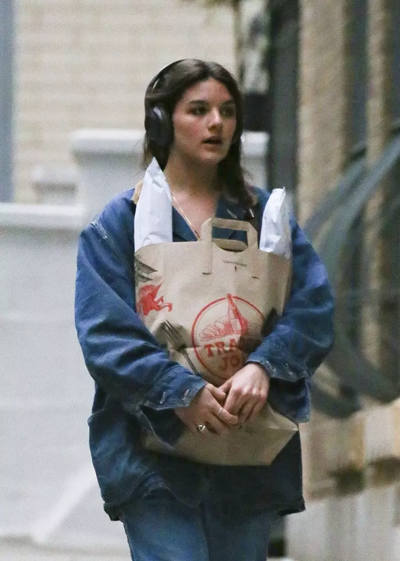 *EXCLUSIVE* Suri Cruise shops at Trader Joe's for her 18th birthday dinner in NYC