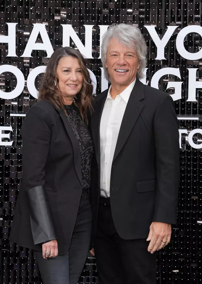 Jon Bon Jovi with his wife Dorothea Bongiovi attends the UK premiere of Disney+ series Thank You, Goodnight: The Bon Jovi Story, at the Odeon Luxe, Leicester Square, London. Picture date: Wednesday April 17, 2024.
