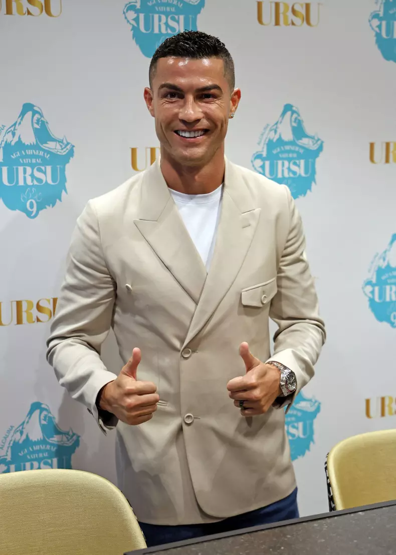 Cristiano Ronaldo At Minerales De Avila Brand Event - Madrid