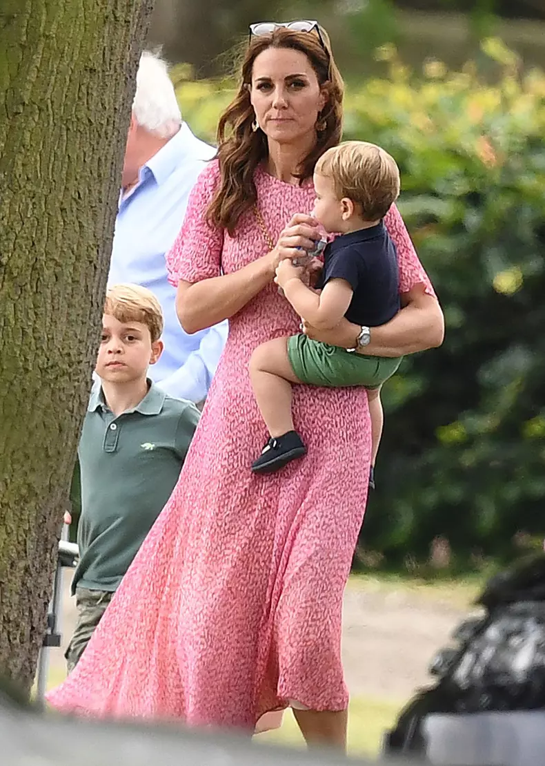 Meghan and Kate bring the children to the King Power Royal Charity Polo Day