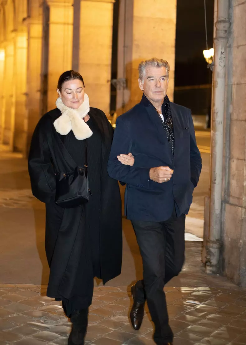 Pierce Brosnan And His Wife Out - Paris