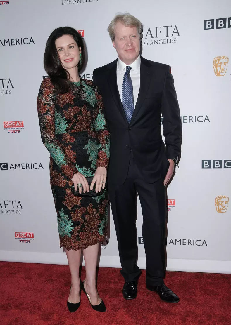Contele Charles Spencer, fratele Prințesei Diana, și a treia lui soție, Karen Spencer, la BAFTA Los Angeles BBC America TV Tea Party