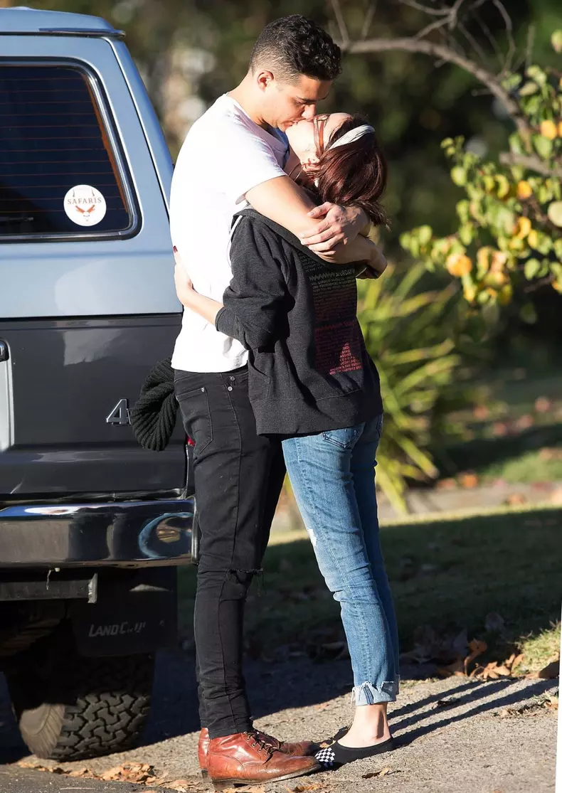 *EXCLUSIVE* It's Official: Sarah Hyland kisses new boyfriend Wells Adams passionately