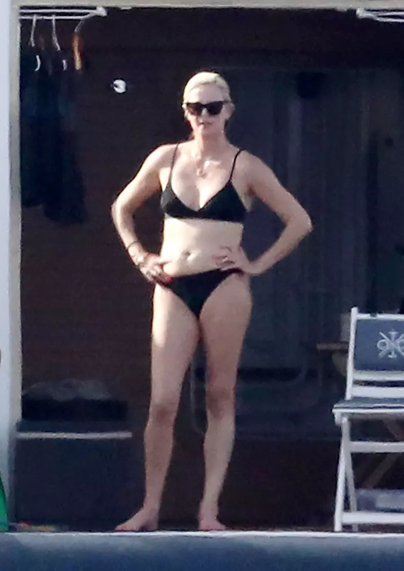 *PREMIUM-EXCLUSIVE* *MUST CALL FOR PRICING* South African–American actress Charlize Theron spotted on her Greek family holiday joined by a mystery man by her side at Paros Island.