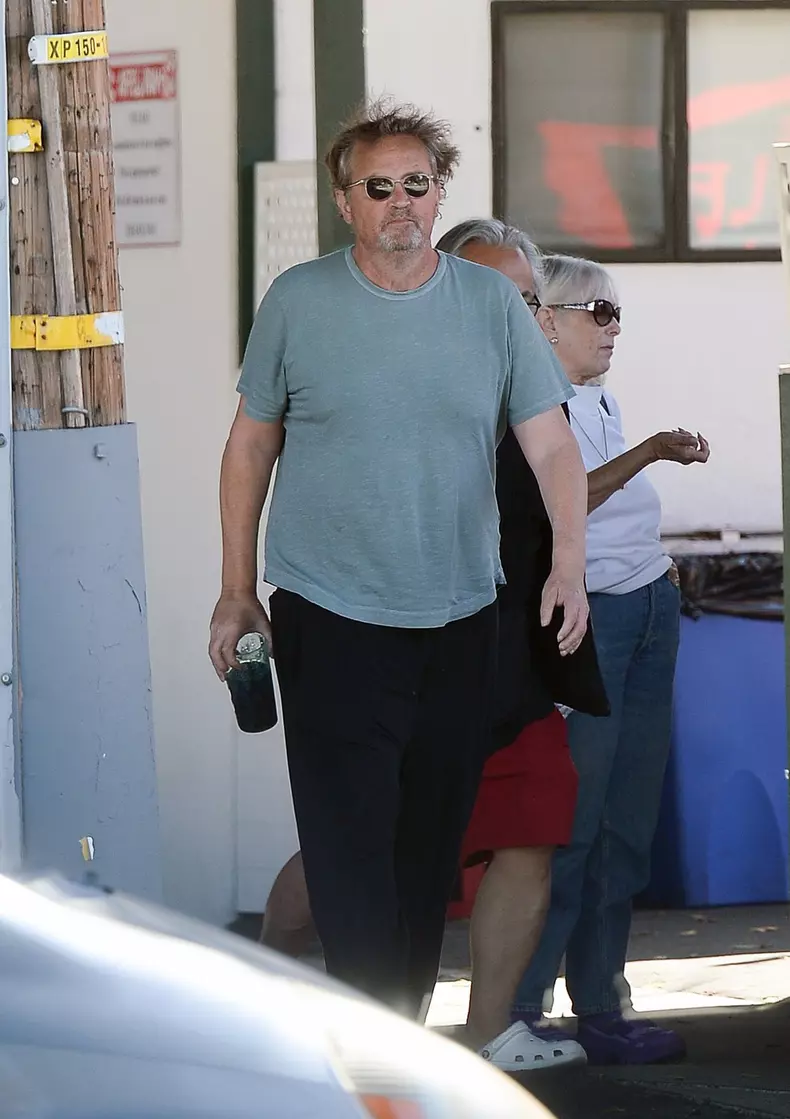EXCLUSIVE: Matthew Perry Steps Out With a Friend For Dinner in Los Angeles