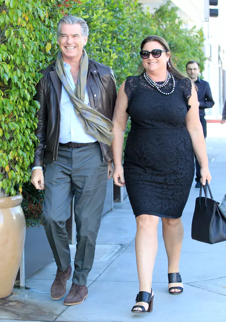 Pierce Brosnan And Keely Shaye Smith Dine Out At Ebaldi