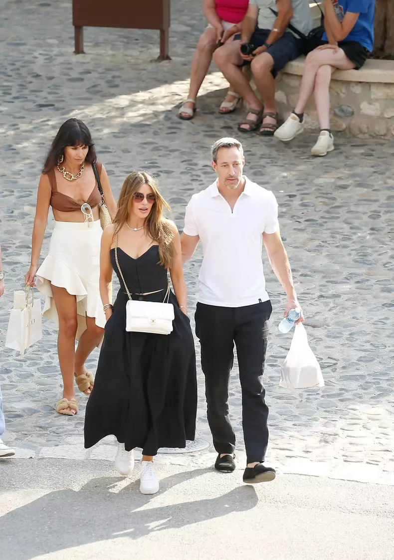 *EXCLUSIVE* Sofia Vergara and Justin Saliman enjoy a holiday with family and friends in the South of France
