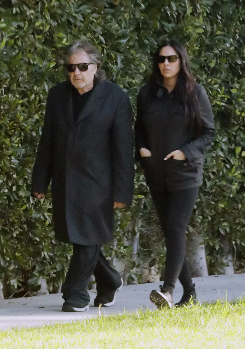 EXCLUSIVE: Al Pacino and Girlfriend Noor Alfallah are Spotted Out on a Romantic Stroll in Beverly Hills