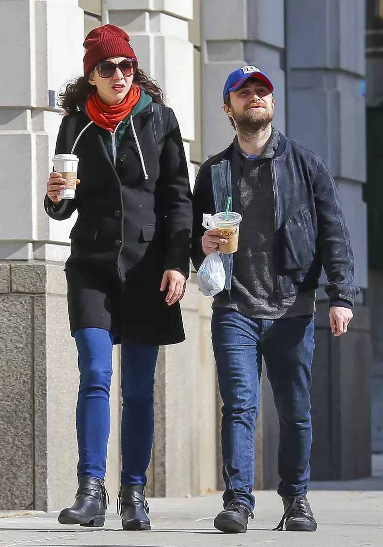 Exclusive... Daniel Radcliffe And Erin Darke Grab Coffee In NY