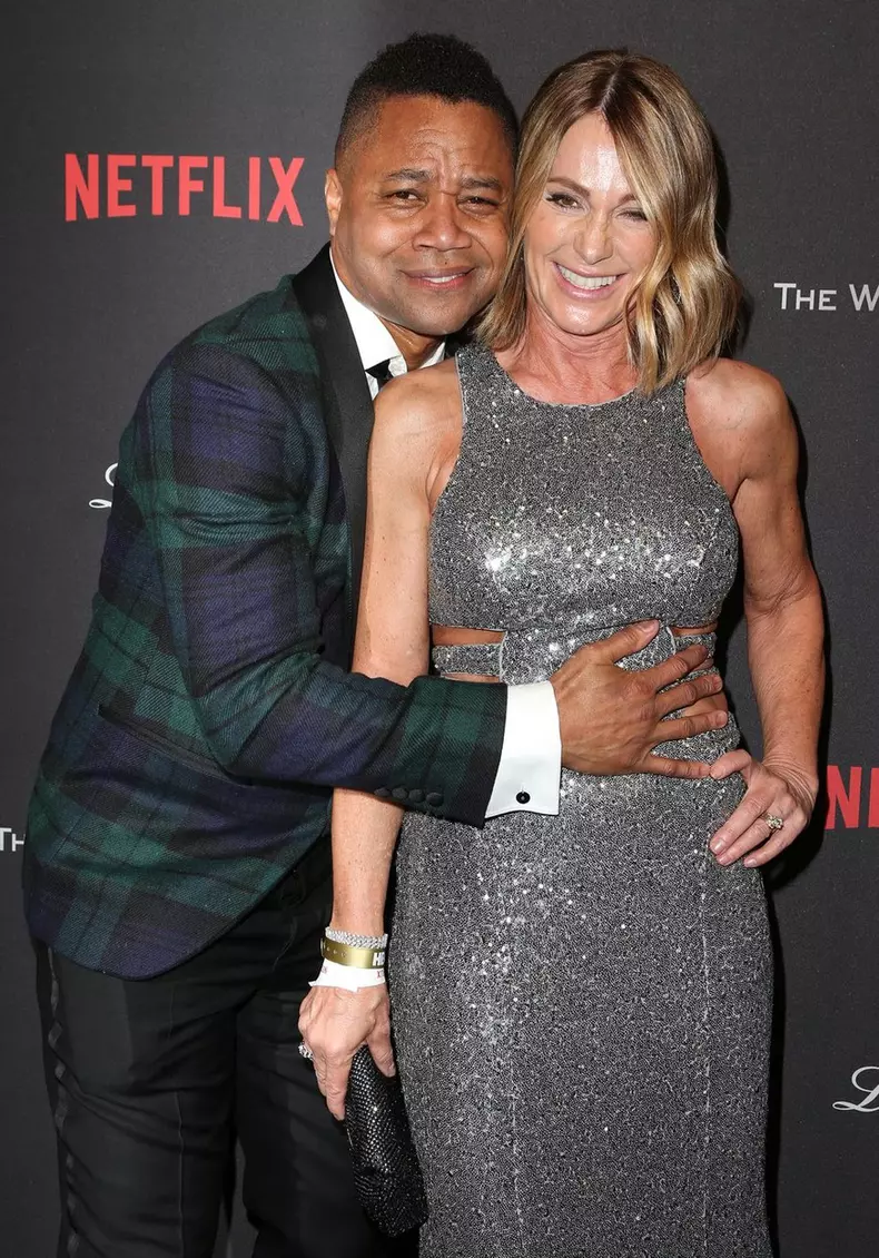 Beverly Hills, California, USA. 08th Jan, 2017. Cuba Gooding Jr and Nadia Comaneci at The Weinstein Company and Netflix Golden Globe Party at The Beverly Hilton Hotel on January 8, 2017 in Beverly Hills, California, USA. © Faye Sadou/Media Punch/Alamy Liv