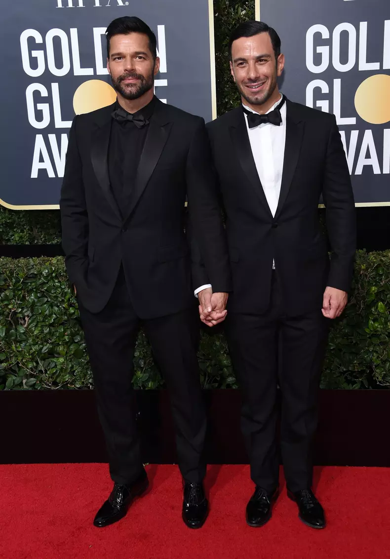 Stars pose for the cameras at the annual Golden Globe Awards 2018