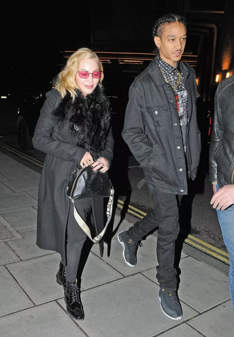 *EXCLUSIVE* Madonna and her boyfriend Ahlamalik Williams enjoy a Valentine's day meal at Fucina