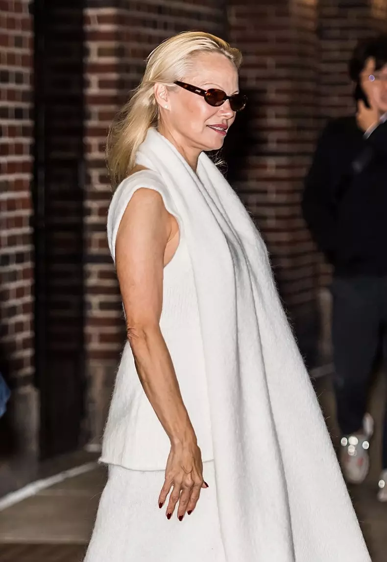 Pamela Anderson Visits "The Late Show With Stephen Colbert" - 14 Oct 2024