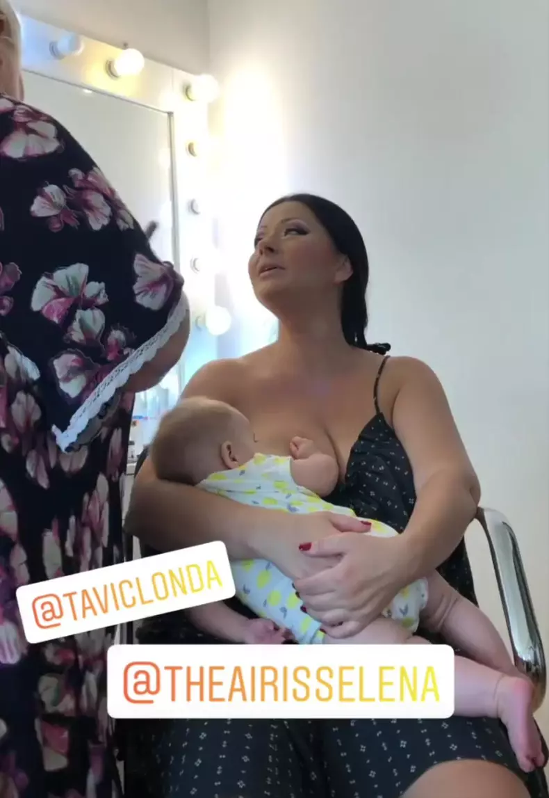 Gabriela Cristea a alăptat-o pe Iris în timp ce era machiată