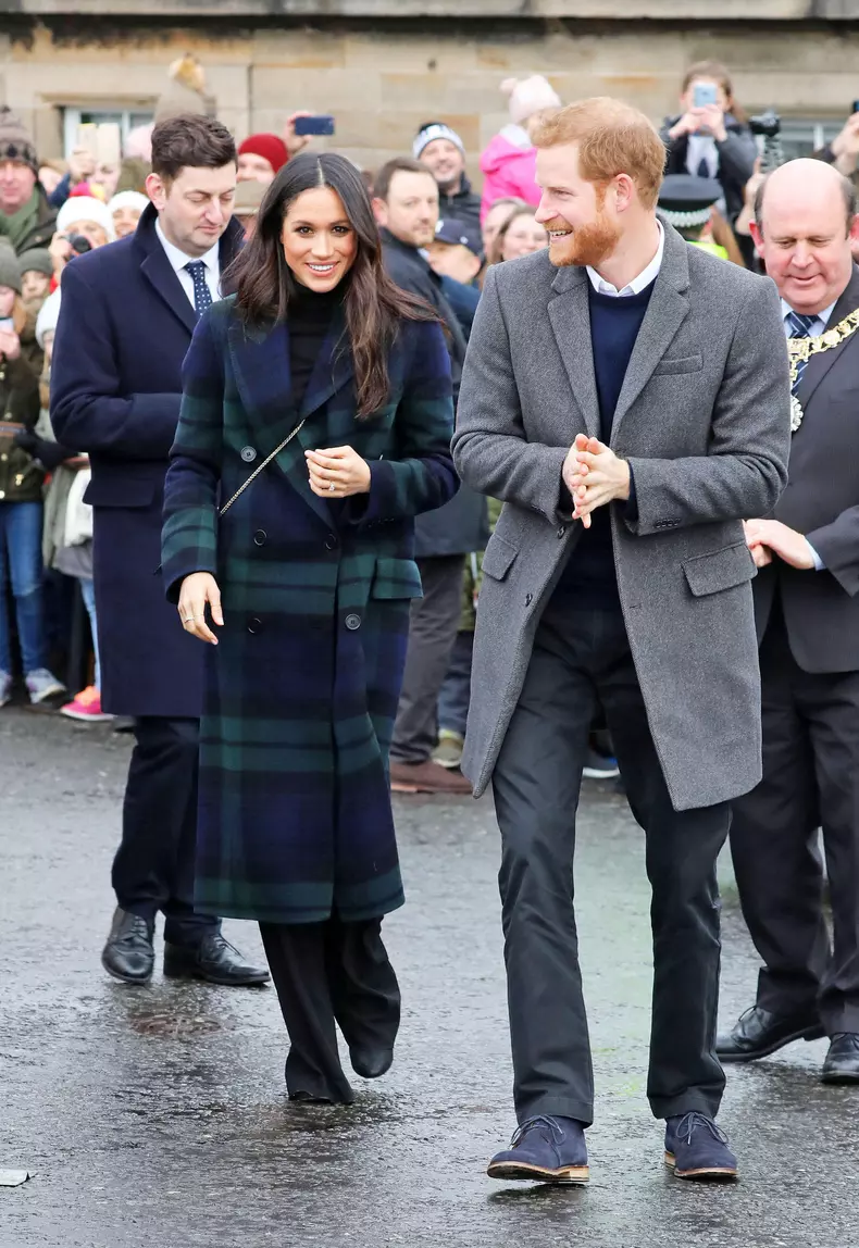 PrinceHarry and MeghanMarkle visit outside the Edinburgh Castle during the visit to Edinburgh